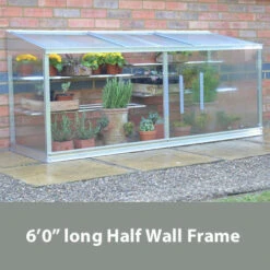Access Value Lean-To Half Wall Frame -Boo Greenhouses Shop ACCVAHF2