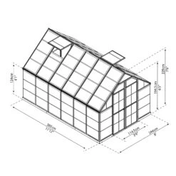 Palram Canopia Octave Greenhouse -Boo Greenhouses Shop PAOCTAVE7