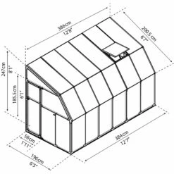 Rion Lean To Sun Room 6' Wide -Boo Greenhouses Shop RLT6SRM19