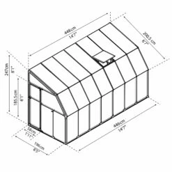 Rion Lean To Sun Room 6' Wide -Boo Greenhouses Shop RLT6SRM21
