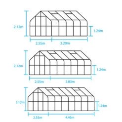 Halls Supreme Greenhouse 8' 4" Wide -Boo Greenhouses Shop hs848