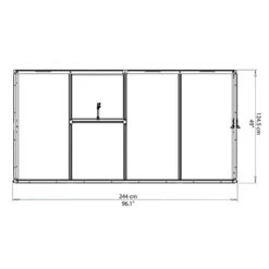 Palram Canopia Lean To 8x4 Grow House -Boo Greenhouses Shop image 107646