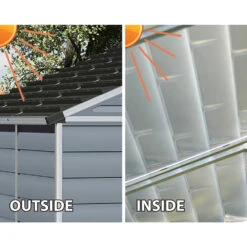 Skylight 8ft Wide Dark Grey Shed -Boo Greenhouses Shop image 136282