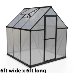 Palram Canopia Mythos Grey Greenhouse 16 Palram Canopia Mythos Grey Greenhouse -Boo Greenhouses Shop image 139962