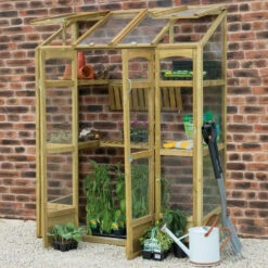Forest Garden Victorian Tall Wall Greenhouse -Boo Greenhouses Shop image 82952